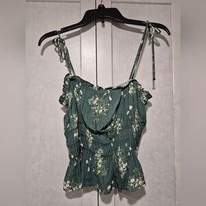 Floral Green Women's Top
